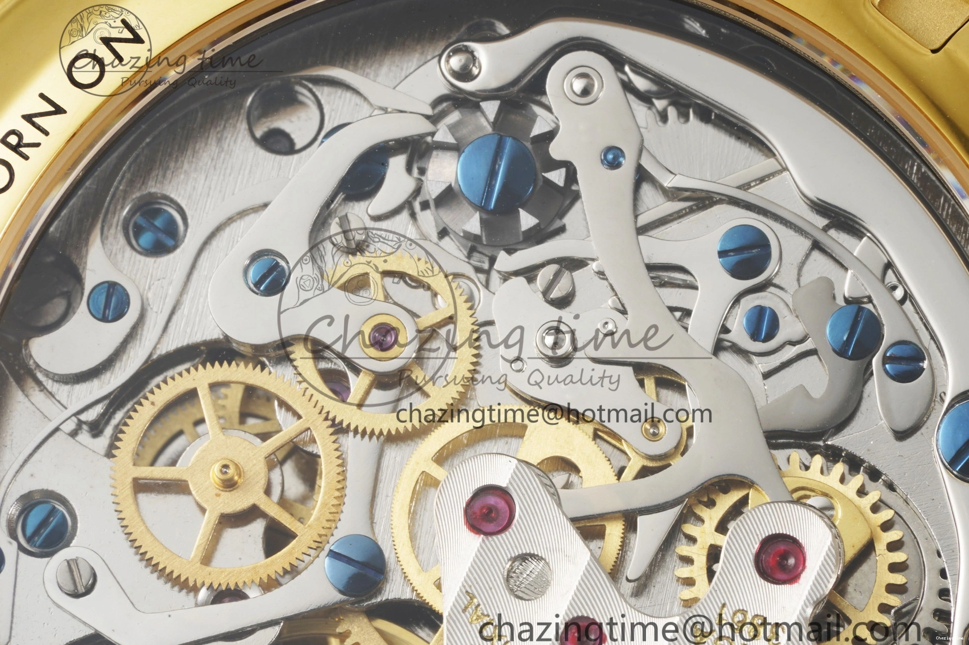 0421 TimelessDesign Speedmaster Moonwatch in Moonshine Gold YG RMF Best Edition YG Dial on Black Rubber Strap Manual Chrono 7834